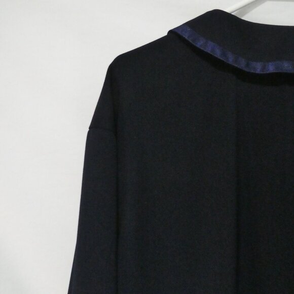 Unbranded | 22 inch pit to pit measured | Black Button-Up Front Textured Blazer - Picture 9 of 14